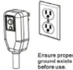 TCL H8W25W-CA - Requerimientos del Cableado Cable de Alimentación - 1