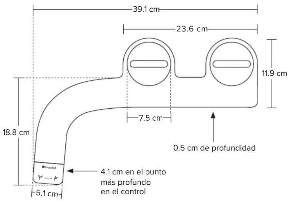 Brondell SimpleSpa Thinline SS-250 - Dimensiones del producto - 1