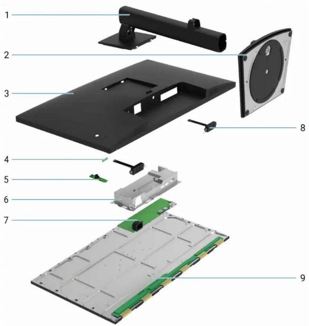 DELL Pro 27 E2726HS - Principaux composants du moniteur E2726HS - 1
