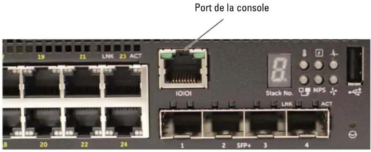 DELL N1524P - Connexion d'un commutateur de série N1500 à un terminal - 4
