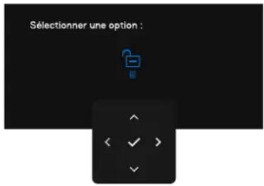 DELL UltraSharp U5226KW - Utilisation du joystick pour déverrouiller les boutons - 1