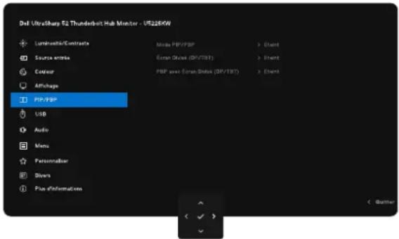 DELL UltraSharp U5226KW - Icône Menu et sous-menus Description - 2