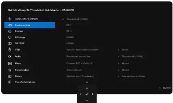 DELL UltraSharp U5226KW - Utilisation du menu principal - 3