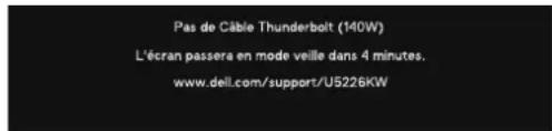 DELL UltraSharp U5226KW - Messages d'avertissement de l'OSD - 14