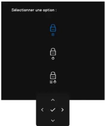 DELL UltraSharp U5226KW - Utilisation du joystick pour verrouiller les boutons - 1