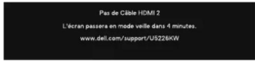 DELL UltraSharp U5226KW - Messages d'avertissement de l'OSD - 13