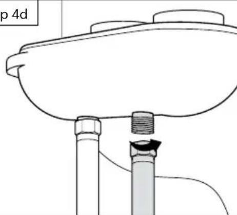 Brondell FreshSpa Thinline FSA-25 - Connect hot water tube to bidet attachment (FSA-25 dual temperature model only) - 3
