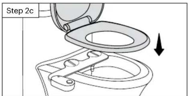 Brondell FreshSpa Thinline FSA-25 - Install bidet attachment on toilet - 2