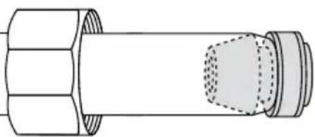 Brondell FreshSpa Thinline FSA-25 - Connect hot water tube to bidet attachment (FSA-25 dual temperature model only) - 2