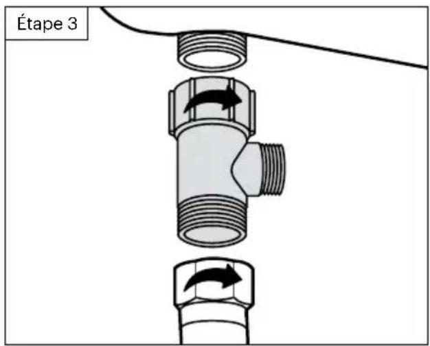Brondell FreshSpa Thinline FSA-25 - Raccordez la valve en t d'eau froide à la valve de remplissage du réservoir de toilette. - 1