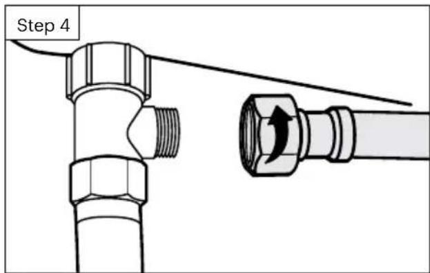 Brondell FreshSpa Thinline FSA-25 - Connect bidet hose to T-Valve - 1