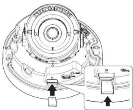Hanwha Vision QNO-C8013R - Insertion d'une carte Micro SD - 1
