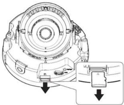 Hanwha Vision QNO-C8013R - Retrait d'une carte Micro SD - 1