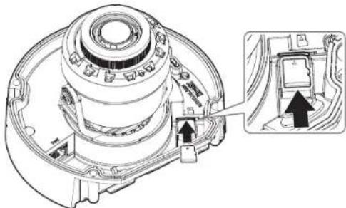 Hanwha Vision XNO-A9084R - Insertion d'une carte Micro SD - 1