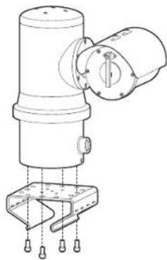Hanwha Vision TNU-6320E - Comment faire pour installer un support poteau sur le système - 1