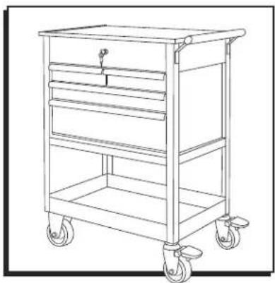Uline H-8520 - CHARIOT À OUTILS – 4 TIROIRS - 3