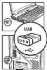 Essentiel B M-11-SF - Connecting the mouse via the USB-A receiver - 2