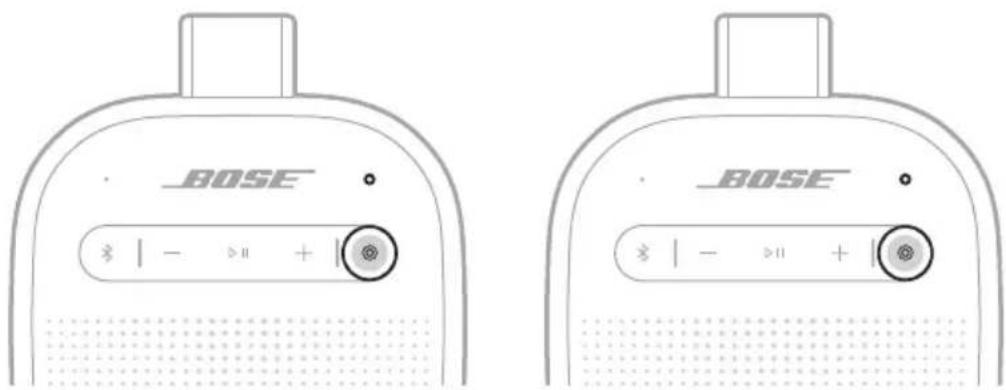 BOSE SoundLink Micro Portable Speaker (2nd Gen) - 두 번째 호환 Bose Bluetooth 스피커에서 바로 가기 버튼 Ⓞ을 누릅니다. - 2
