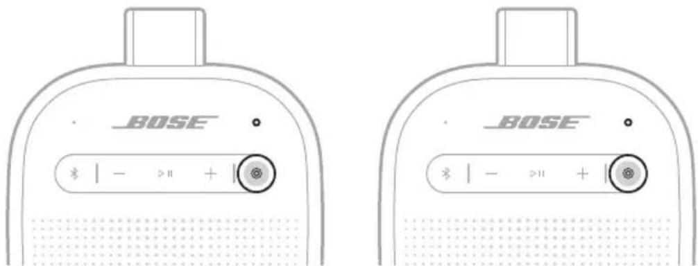 BOSE SoundLink Micro Portable Speaker (2nd Gen) - Su un secondo diffusore Bluetooth Bose compatibile, premere il pulsante Scelta rapida Ⓗ. - 2
