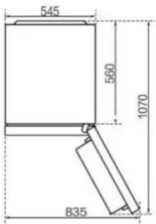 HAIER HTR3518EWMXK - Empfohlener Platzbedarf - 1