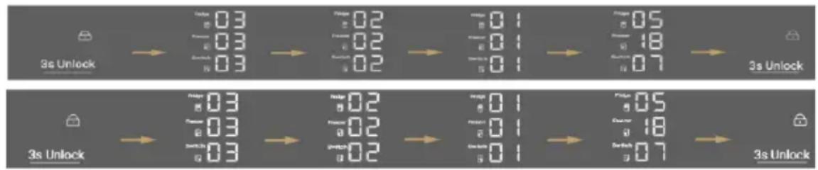HAIER HCR79F19EHSB - Ustawienia funkcji blokowania/odblokowywania - 1