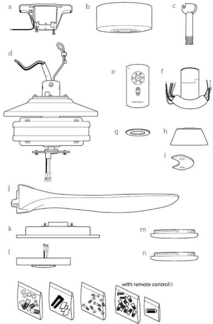 Craftmade EVY60 - Parts Inventory. - 1