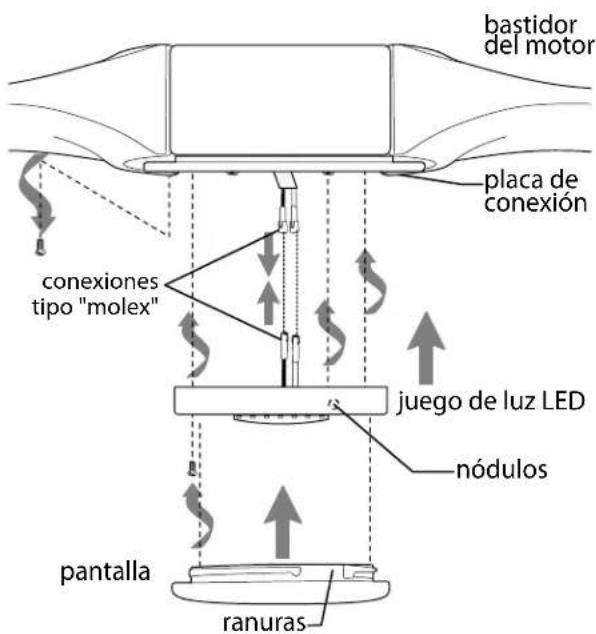 Craftmade EVY60 - Instalación del juego de luz LED. - 2