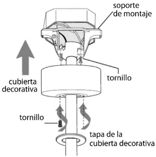 Craftmade EVY84 - Colocación de la cubierta decorativa. - 1