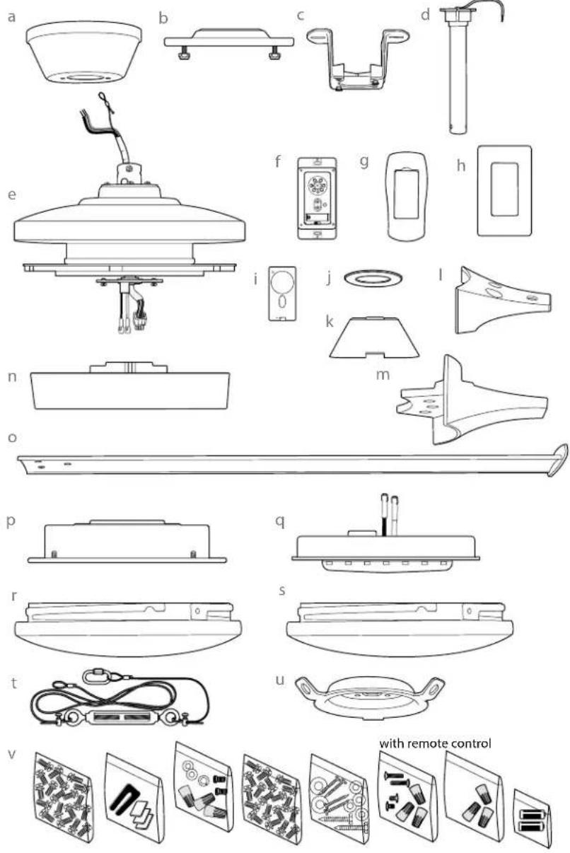 Craftmade PRT120 - Parts Inventory. - 1