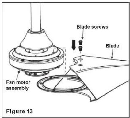 Progress Lighting P250060 - Attaching the Fan Blades - 2