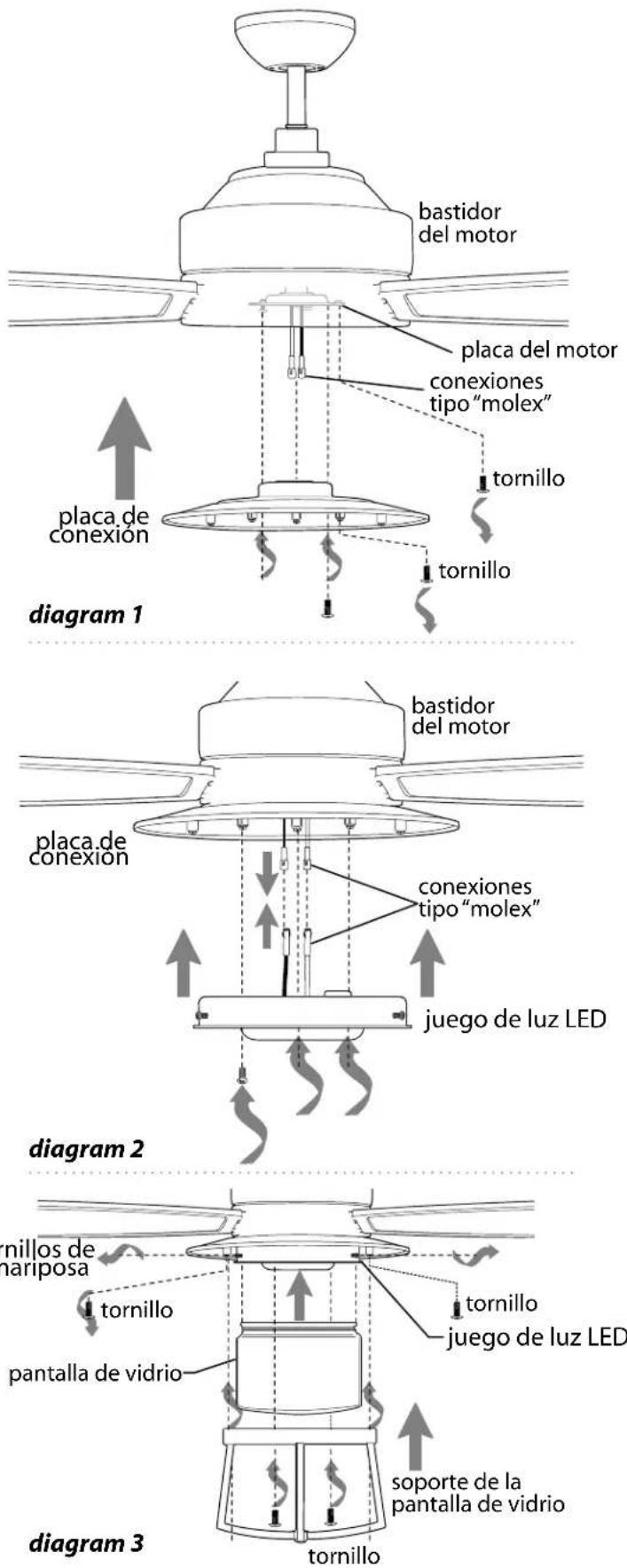 Craftmade WAT52 - Instalación del juego de luz. - 1