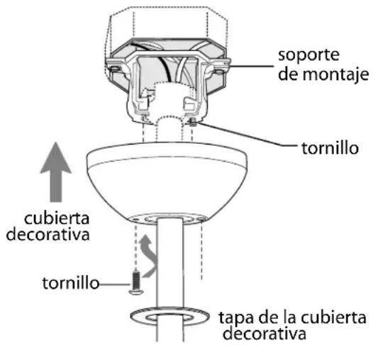 Craftmade WAT52 - Colocación de la cubierta decorativa. - 1