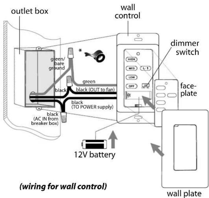 Craftmade WAT52 - Wiring. - 2