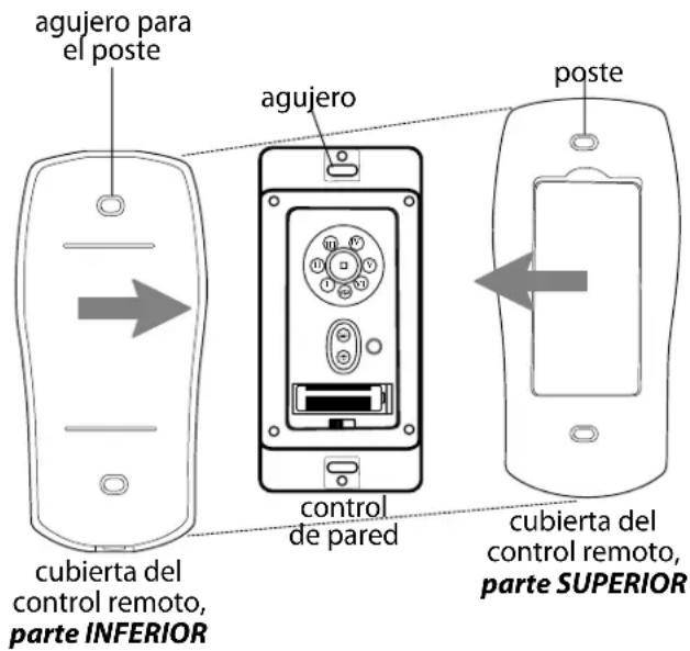 Craftmade PRT78 - Ensamblaje del control remoto de mano. - 3