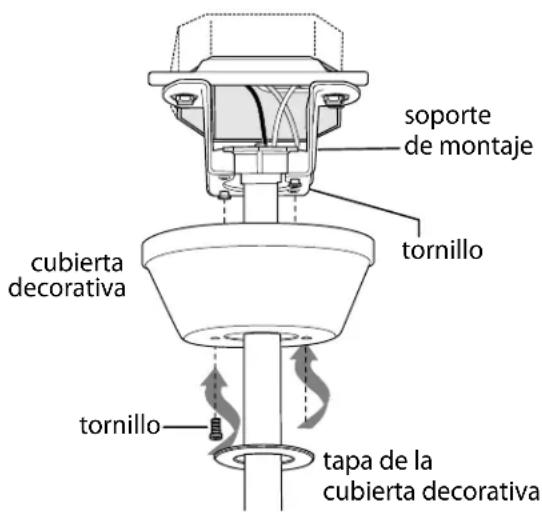 Craftmade PRT78 - Colocación de la cubierta decorativa. - 1