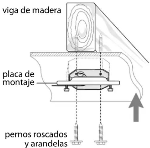 Craftmade PRT78 - Instalación de la placa de montaje y el soporte de montaje. - 2