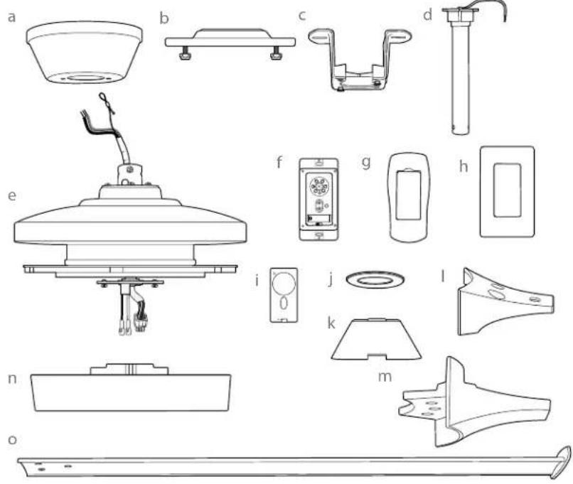 Craftmade PRT78 - Parts Inventory. - 1