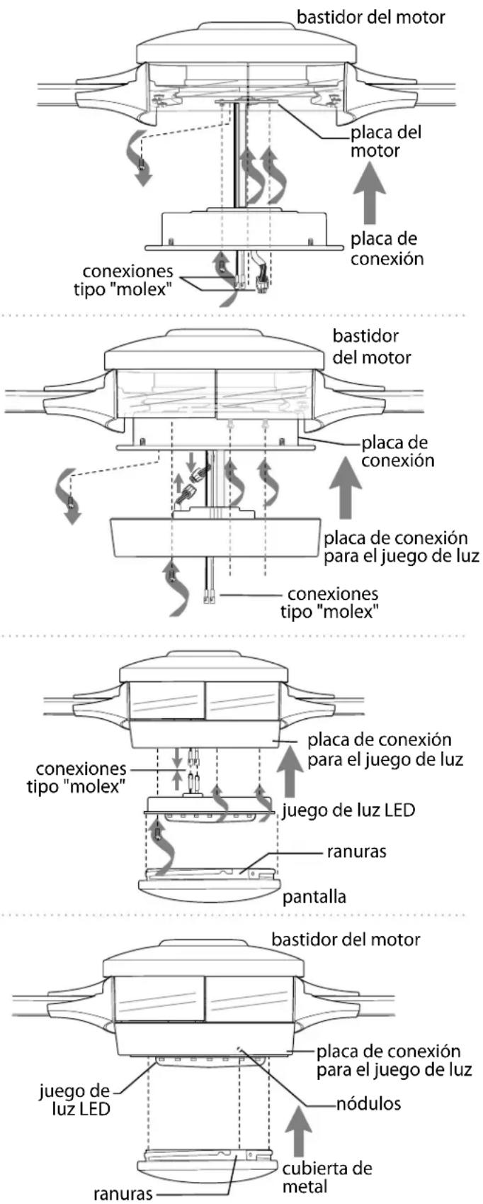 Craftmade PRT78 - Instalación del juego de luz. - 1