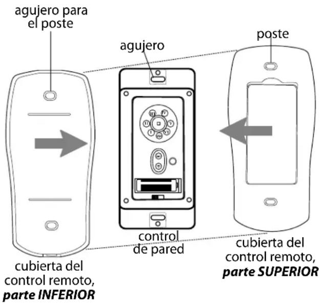 Craftmade PRT102 - Ensamblaje del control remoto de mano. - 3