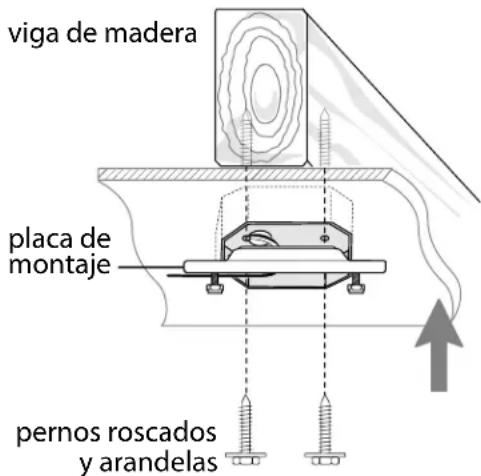 Craftmade PRT102 - Instalación de la placa de montaje y el soporte de montaje. - 2