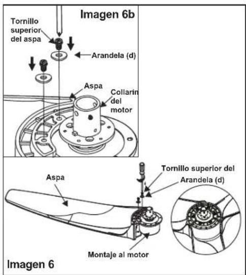 Progress Lighting P250069 - Colocacion las aspas del ventilador - 1