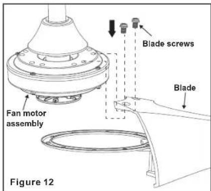 Progress Lighting P250059 - Attaching the Fan Blades - 2