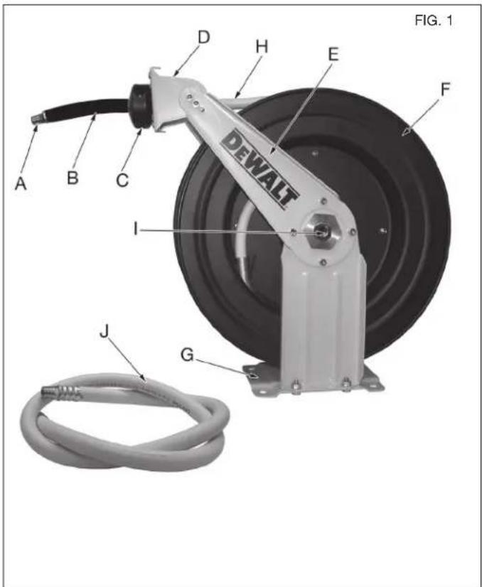 DEWALT DXCM024-0343 - DXCM024-0343 Air Hose Reel - 1