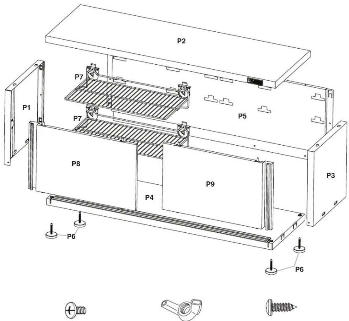 Gladiator GAGB54SBJW - STORAGE/SHOE BENCH PARTS - 1