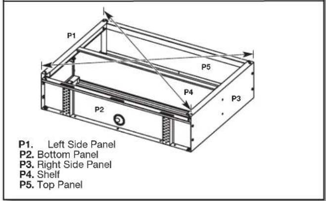 Gladiator GAFS42KDJSG - Square Workstation Frame - 1