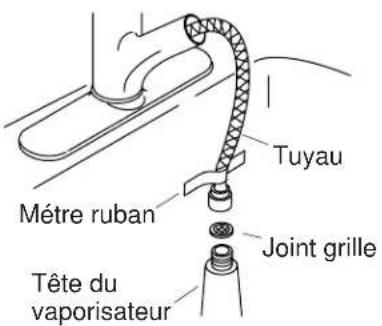 KOHLER Coralais K-15162 - Connecter le tuyau du vaporisateur - 2