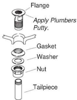 KOHLER Finesse K-7422 - Complete Drain Installation-Style B - 1