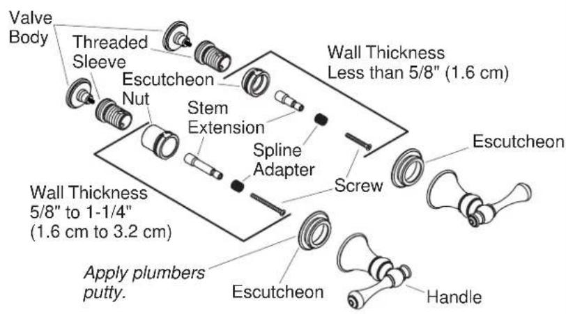 KOHLER Revival K-T16107 - Install the Spout - 1
