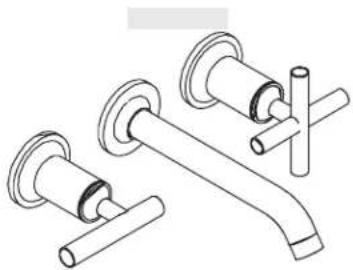 KOHLER Purist K-T14413 - Wall-Mount Lavatory Faucet Trim - 6