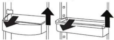WHIRLPOOL WRTX3019SB - To remove and replace the racks/bins: - 1